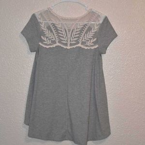 Gray laced blouse